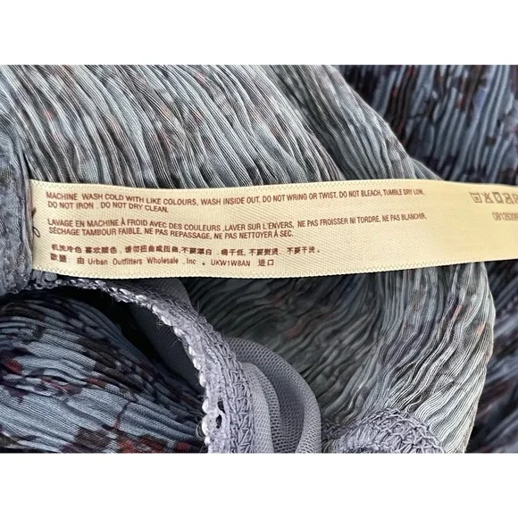 Free People Pretty Petal Off-Shoulder Blue Patterned Bodysuit NWT SZ M - Picture 8 of 15